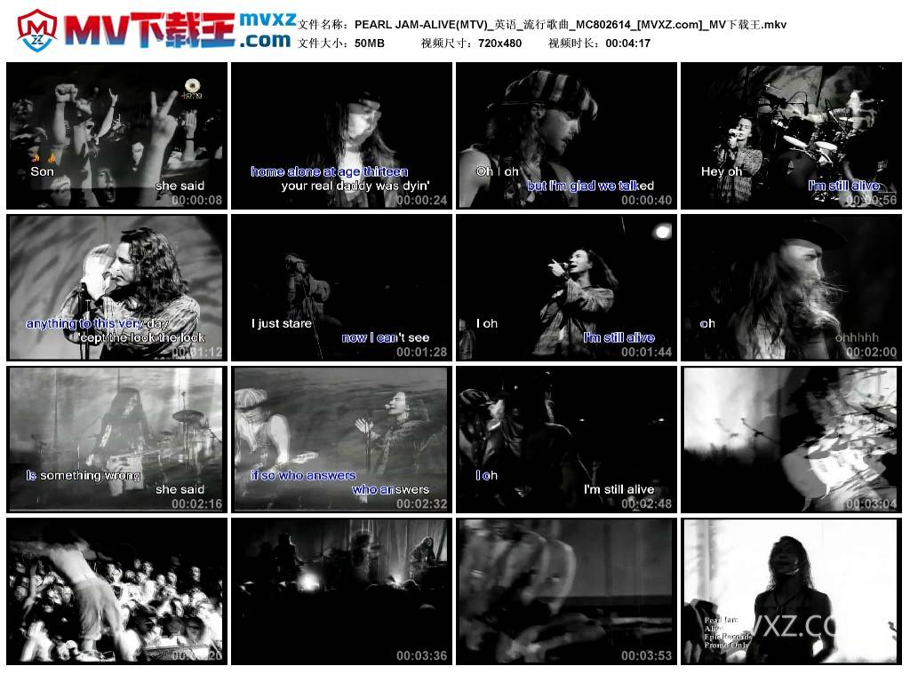PEARL JAM-ALIVE(MTV)_英语_流行歌曲_MC802614